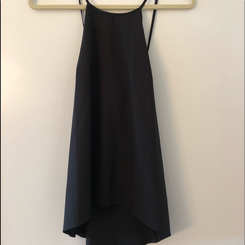 Urban Outfitters Black High-neck, Open-back Tank